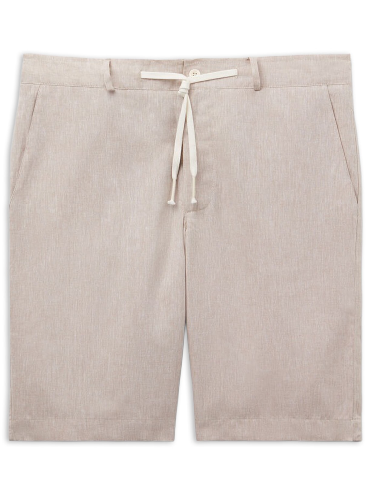 Bermuda Em Linho e Algodão - Bege