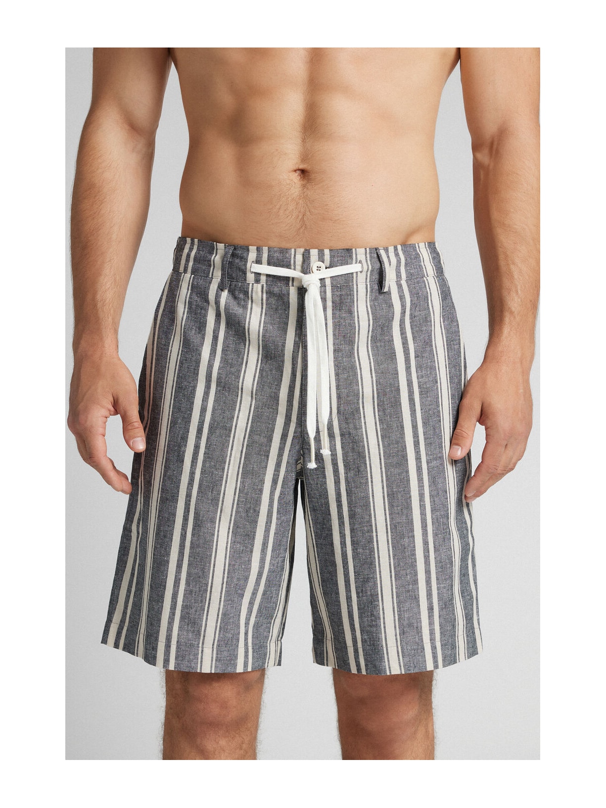 Bermuda Em Linho e Algodão Cinza Intimissimi