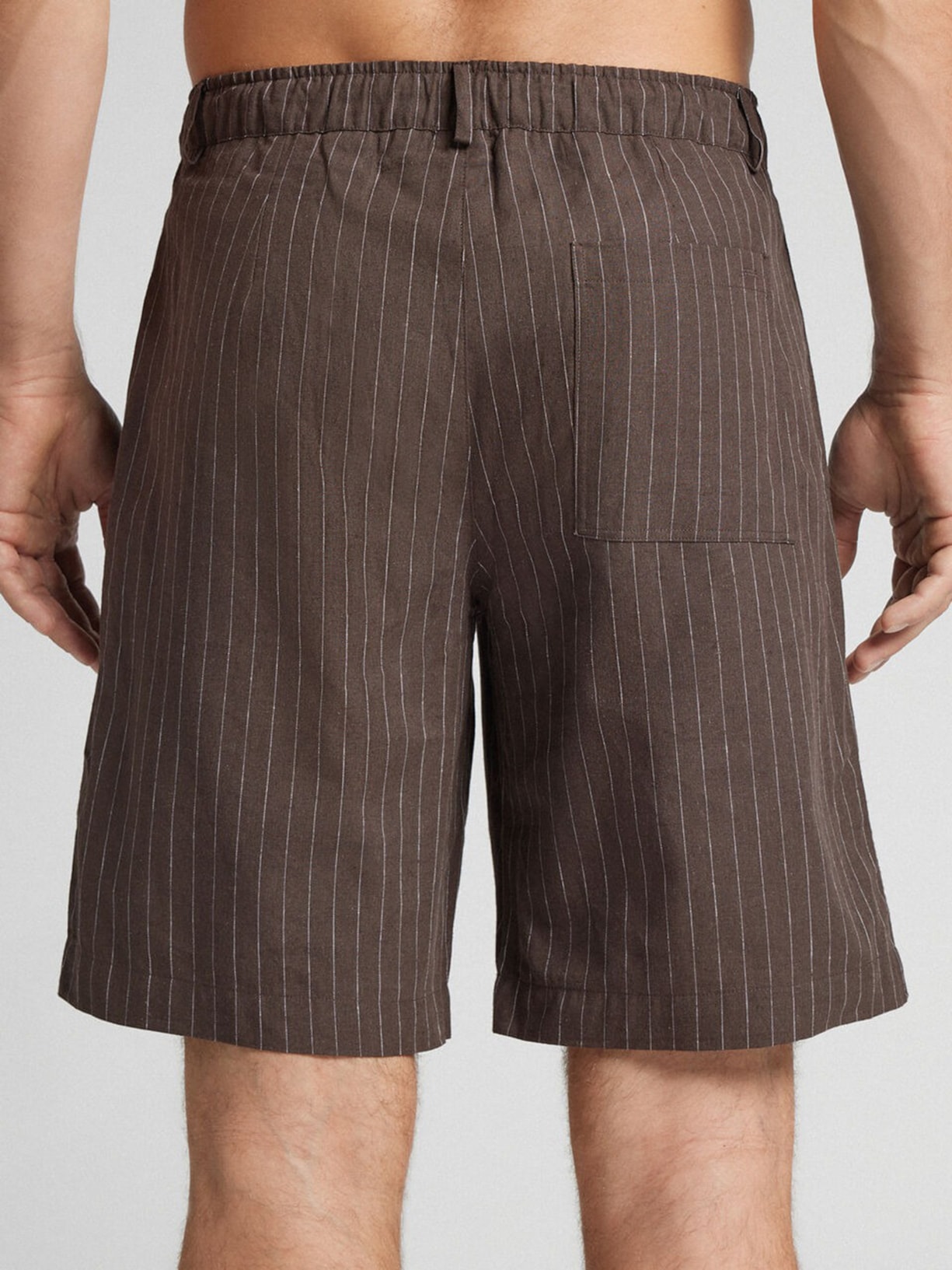 Bermuda Em Linho e Algodão Marrom Intimissimi