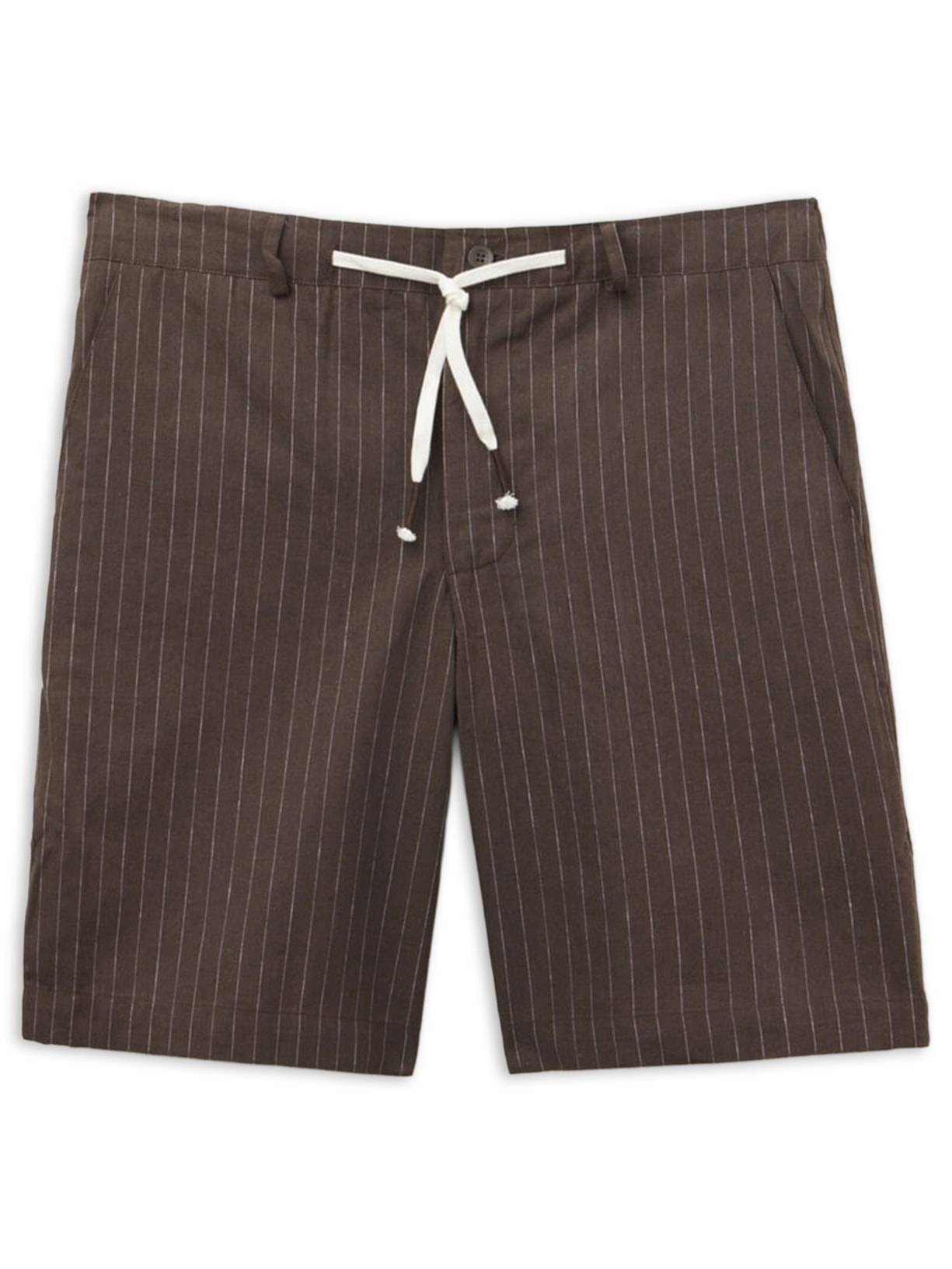 Bermuda Em Linho e Algodão - Marrom