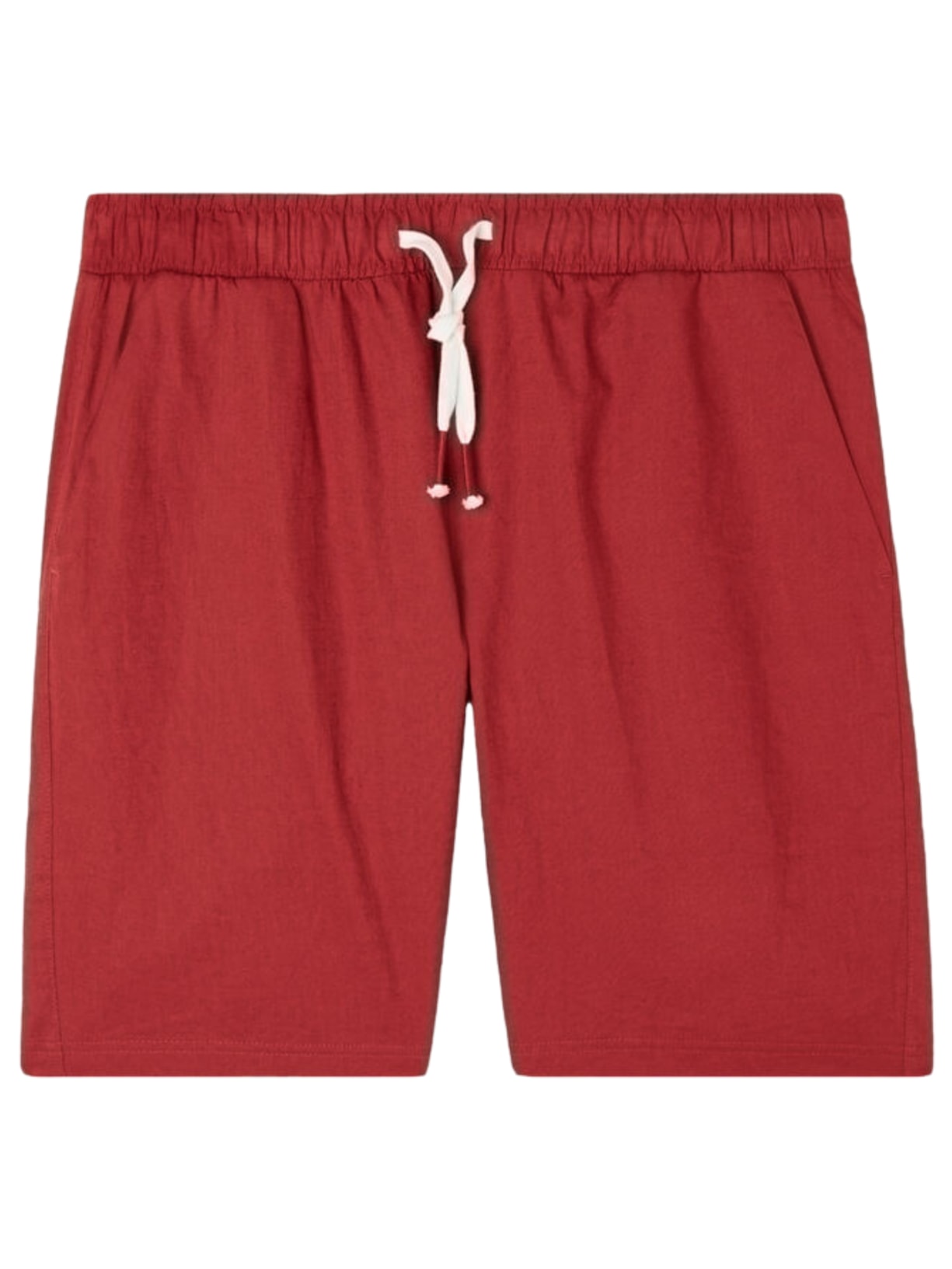 Bermuda Em Linho e Algodão - Vermelho