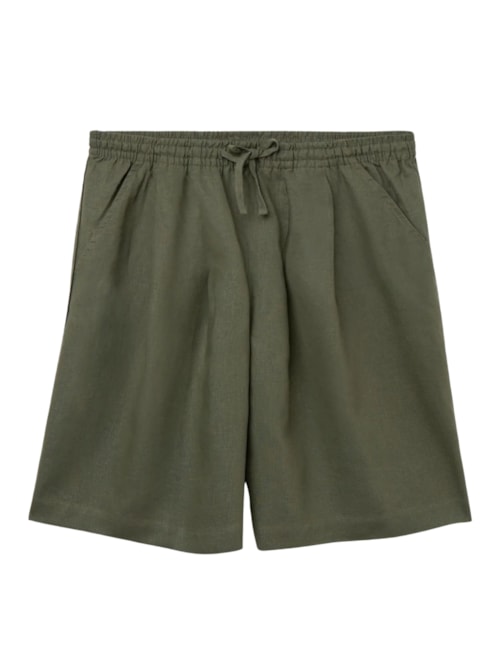 Bermuda Em Linho e Viscose - Verde