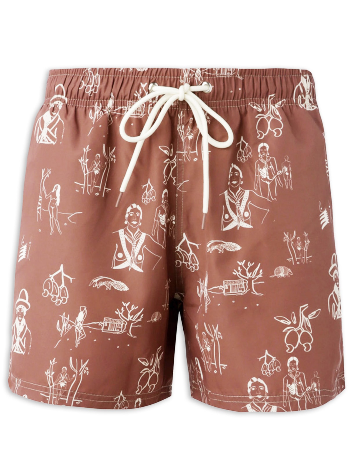 Bermuda Feminina água Eva - Marrom