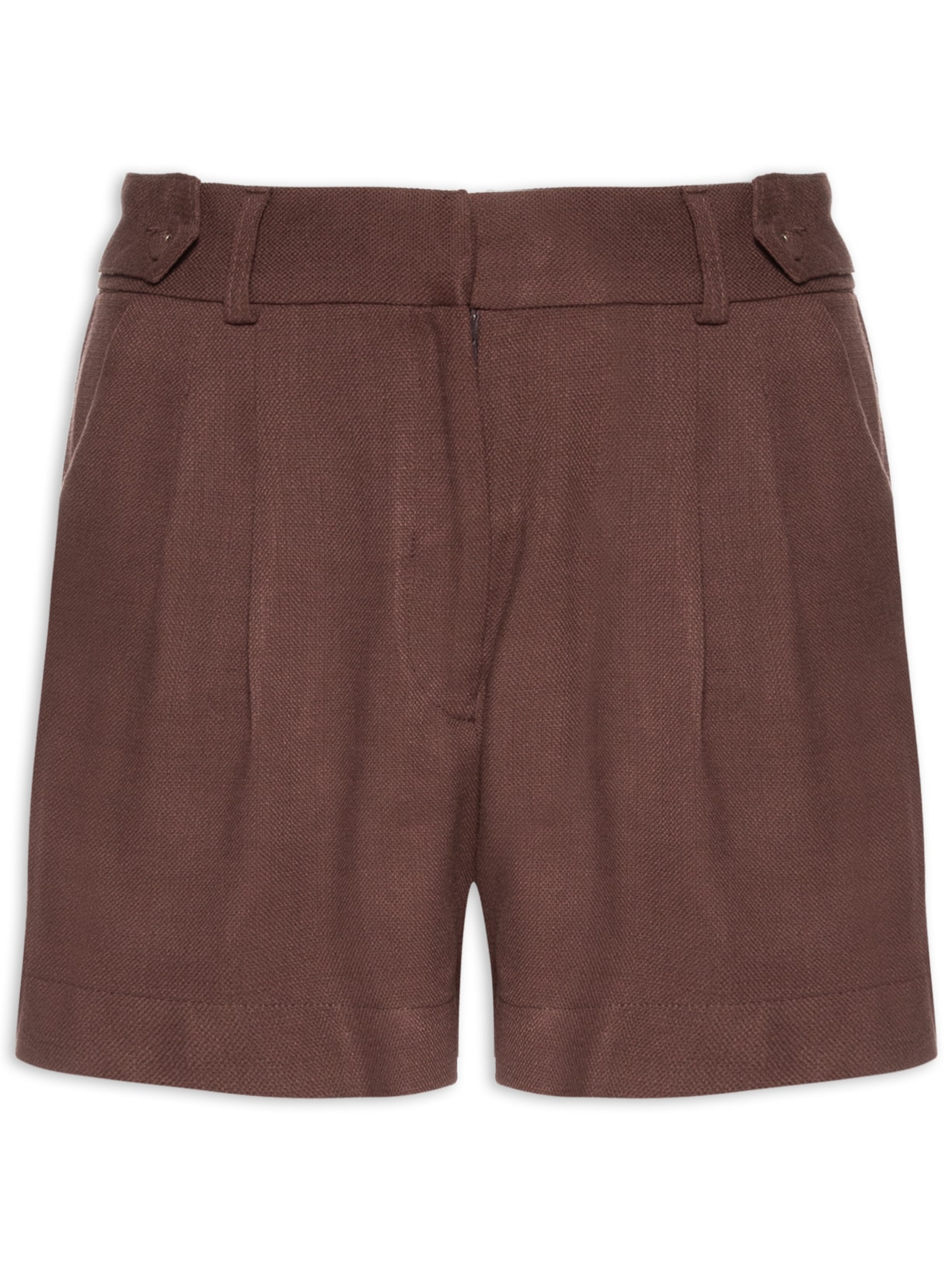 Bermuda Feminina Alfaiataria Atleta Cós - Marrom