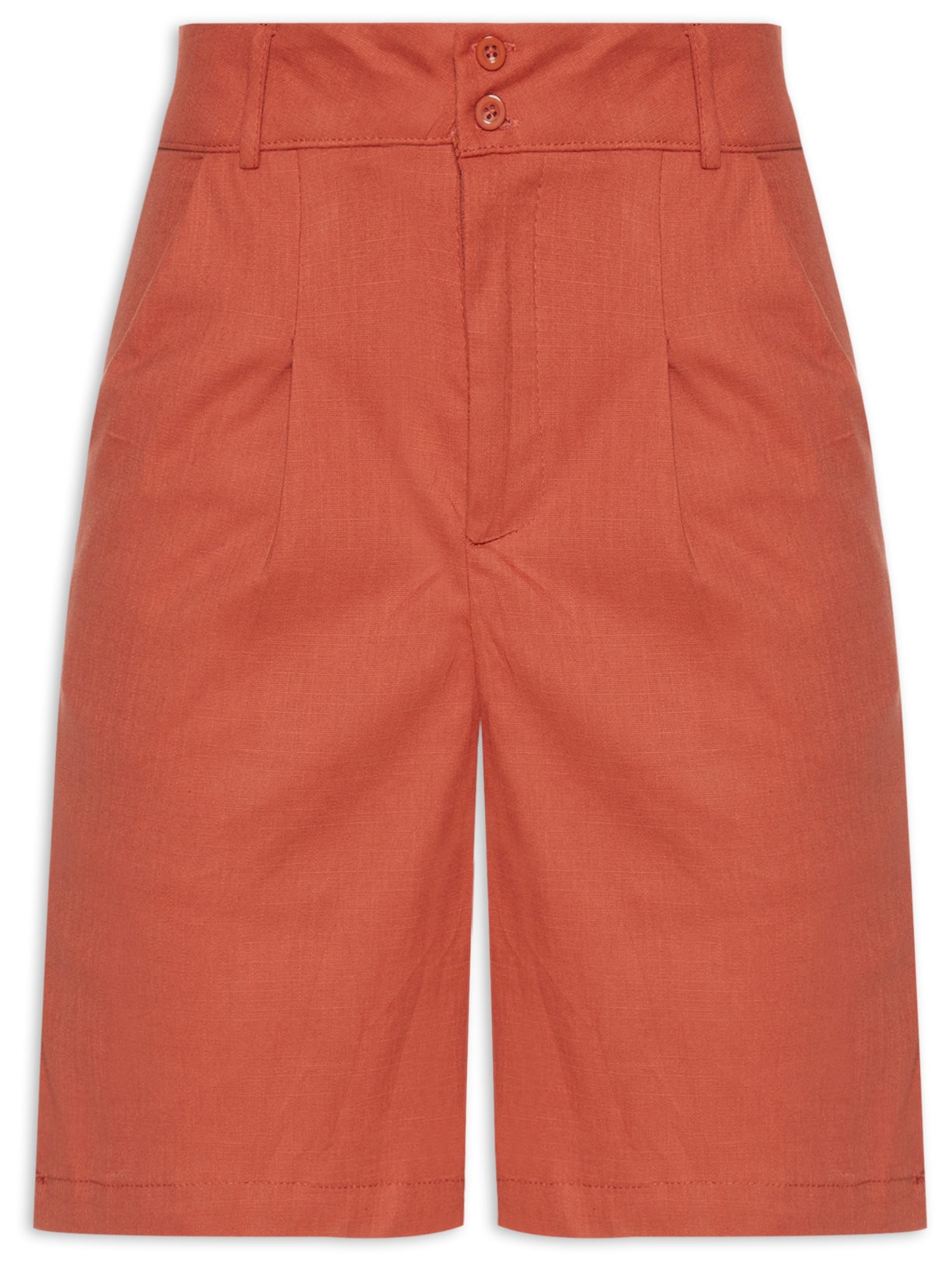 Bermuda Feminina Alfaiataria Básica - Vermelho