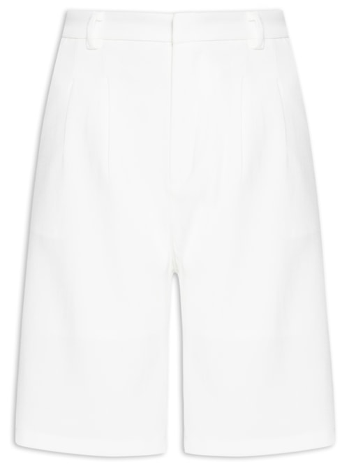 Bermuda Feminina Alfaiataria - Off White