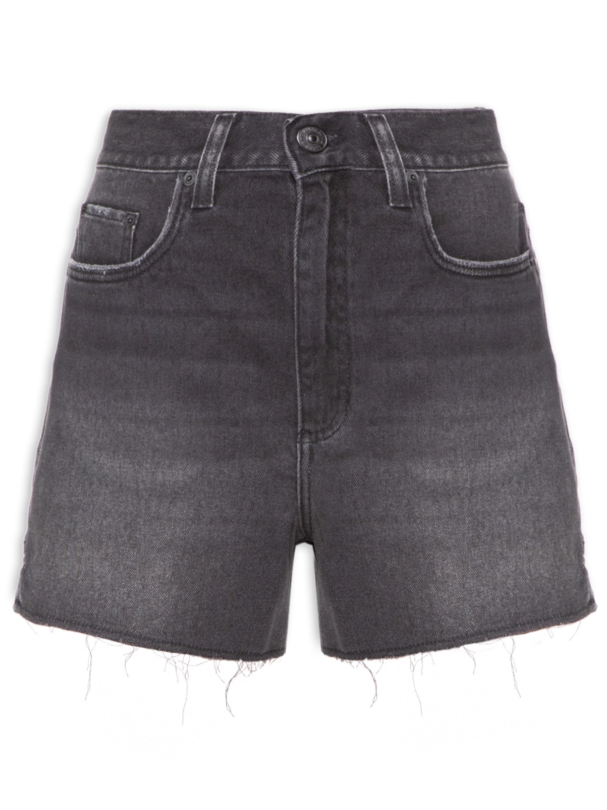 Bermuda Feminina Basic Black Com Fenda Preto Animale Jeans