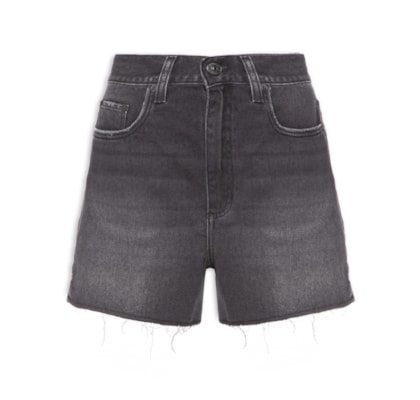 Bermuda Feminina Basic Black Com Fenda - Preto