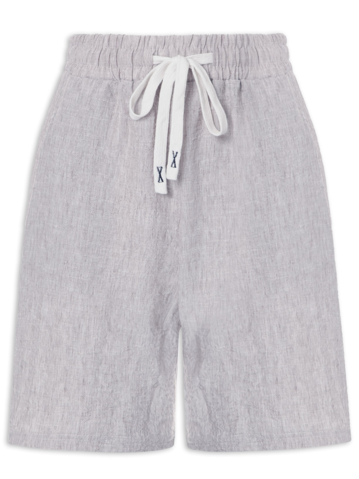 Bermuda Feminina Básica Texturizada - Azul