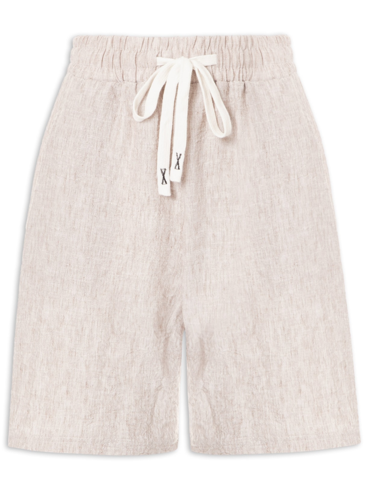 Bermuda Feminina Básica Texturizada - Marrom