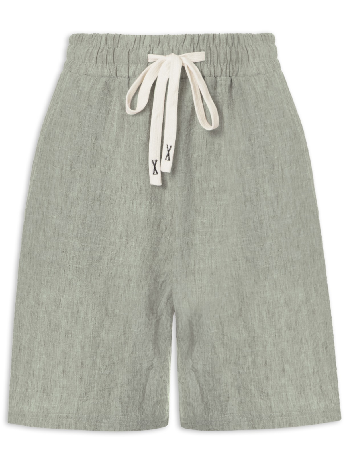 Bermuda Feminina Básica Texturizada - Verde