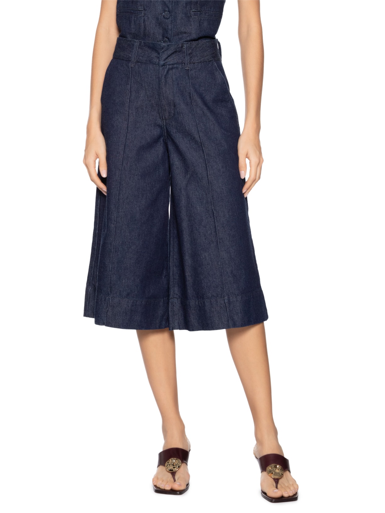 Bermuda Feminina Bianca Azul Carol Bassi