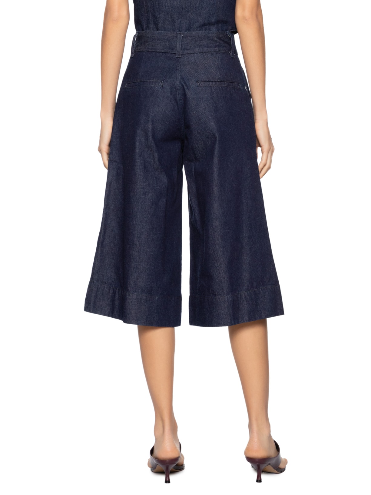 Bermuda Feminina Bianca Azul Carol Bassi