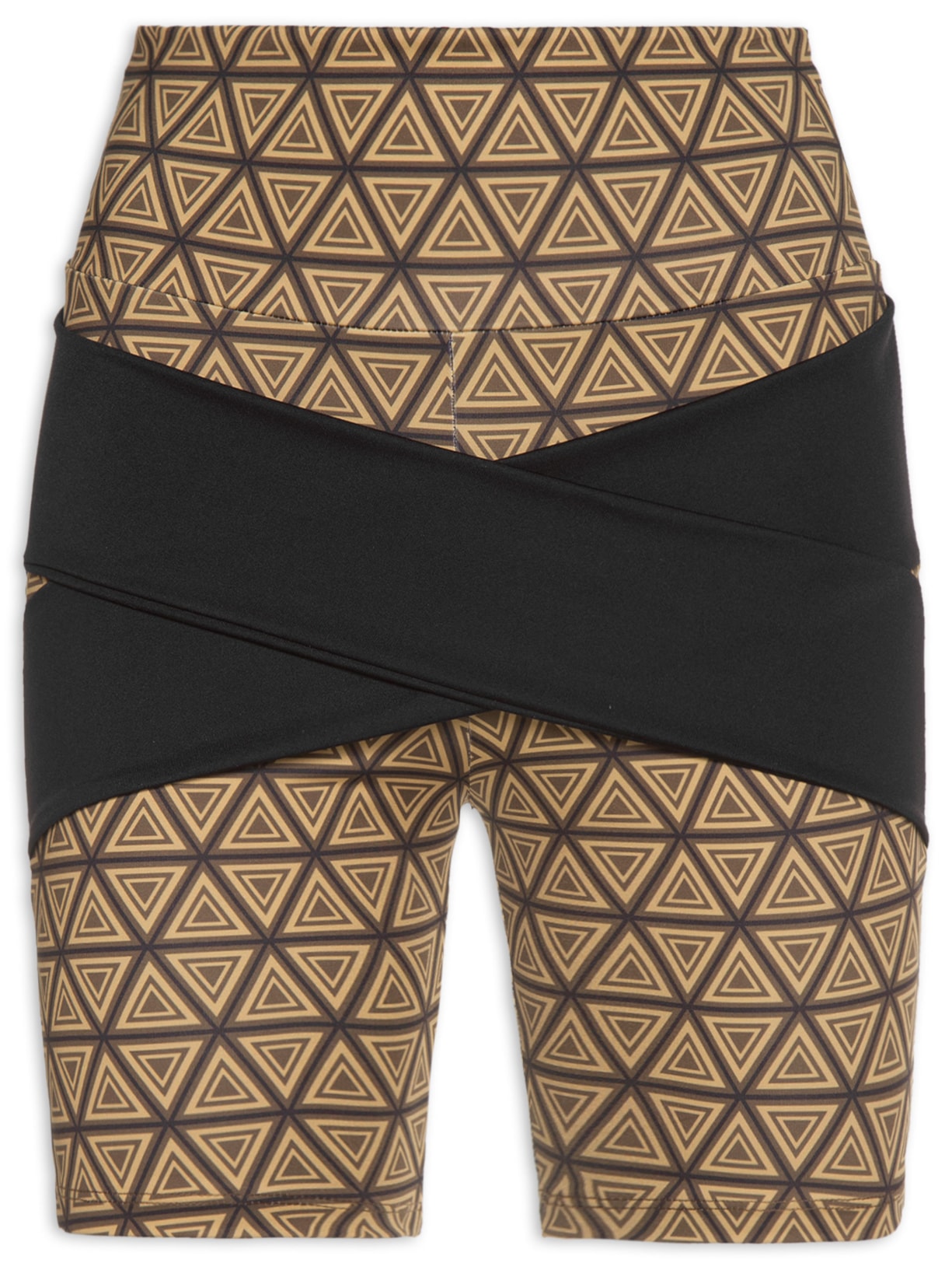 Bermuda Feminina Biker Estampada - Marrom