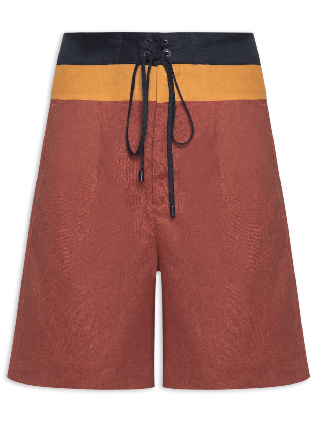 Bermuda Feminina Boardshorts Linho Vermelho Animale