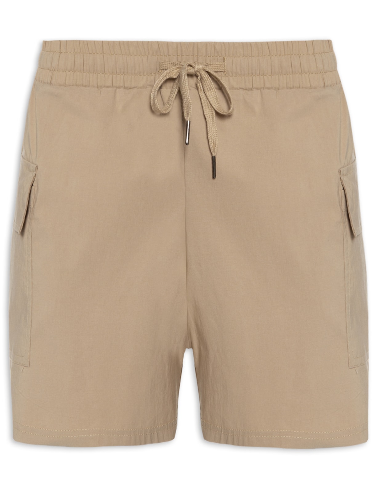 Bermuda Feminina Bolso Cargo - Bege