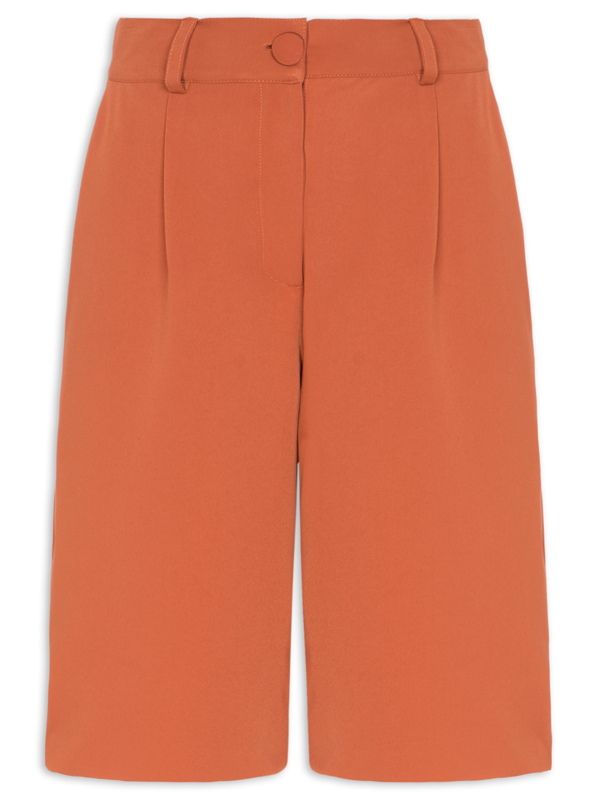 Bermuda Feminina Cintura Alta - Marrom