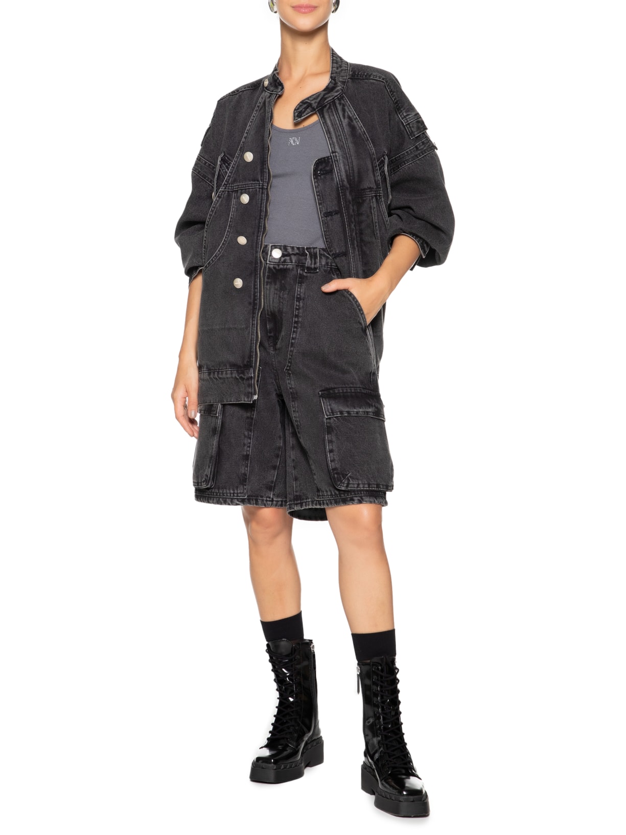 Bermuda Feminina Claire Preto Nxt Lvl