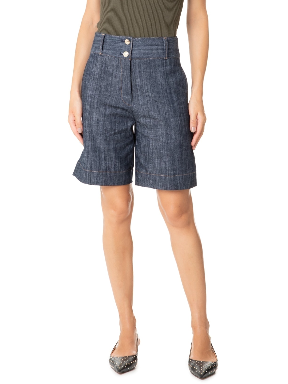 Bermuda Feminina Clara Azul Le Lis