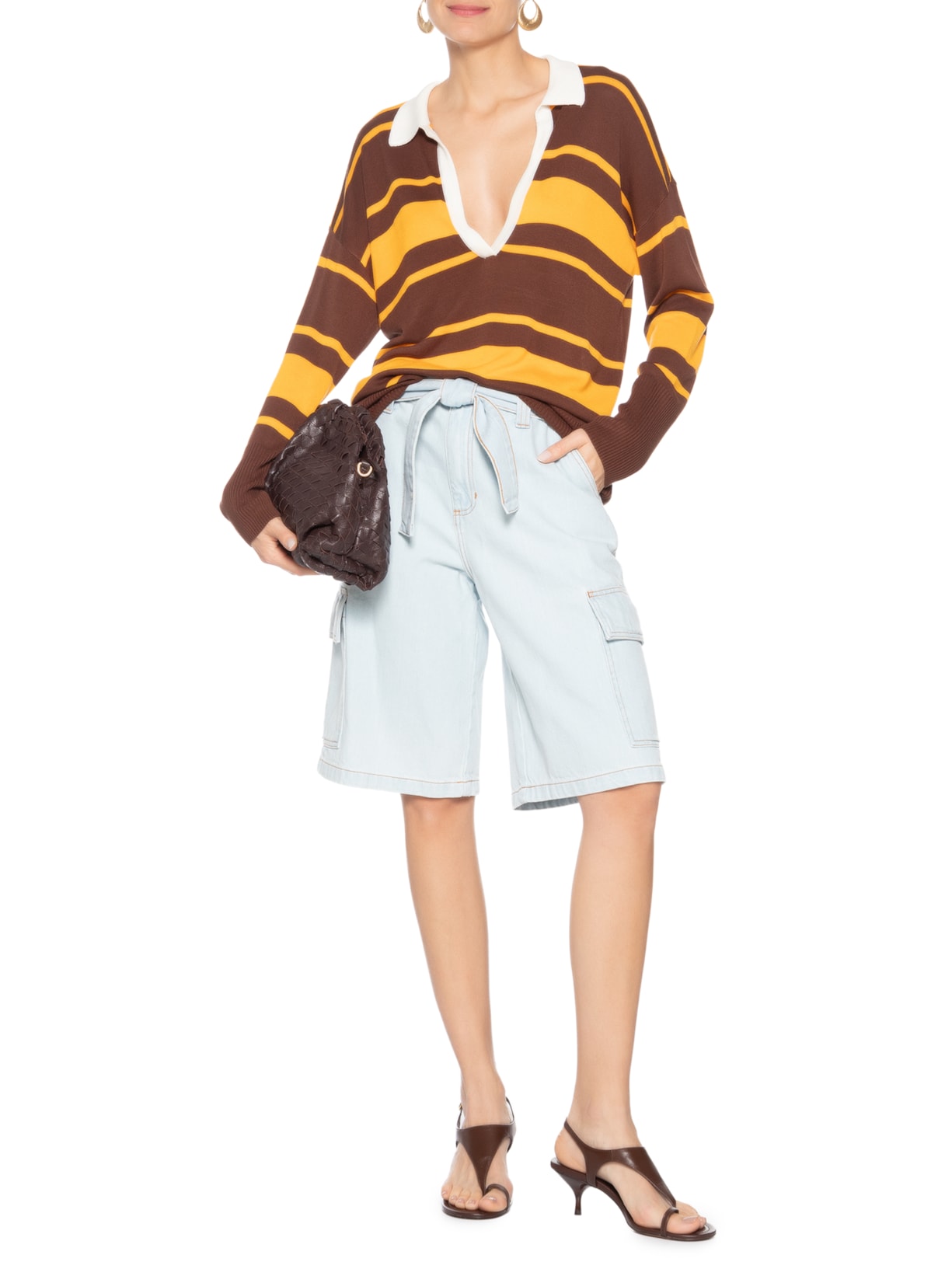 Bermuda Feminina Clochard Malu Azul Le Lis