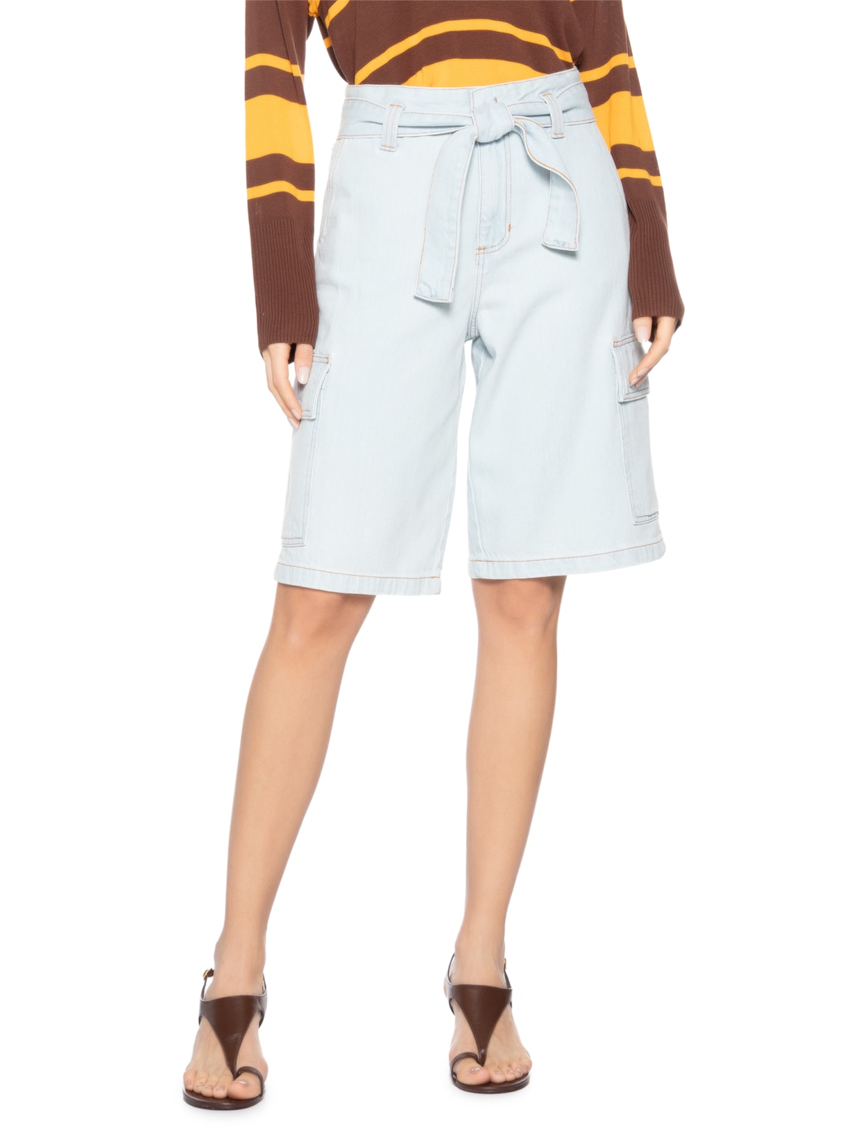 Bermuda Feminina Clochard Malu Azul Le Lis