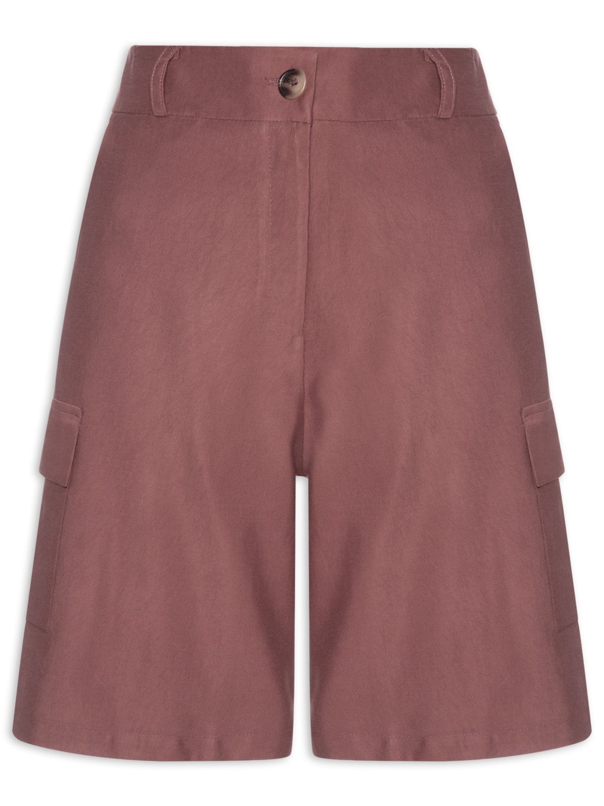 Bermuda Feminina Com Bolsos Laterais - Vermelho