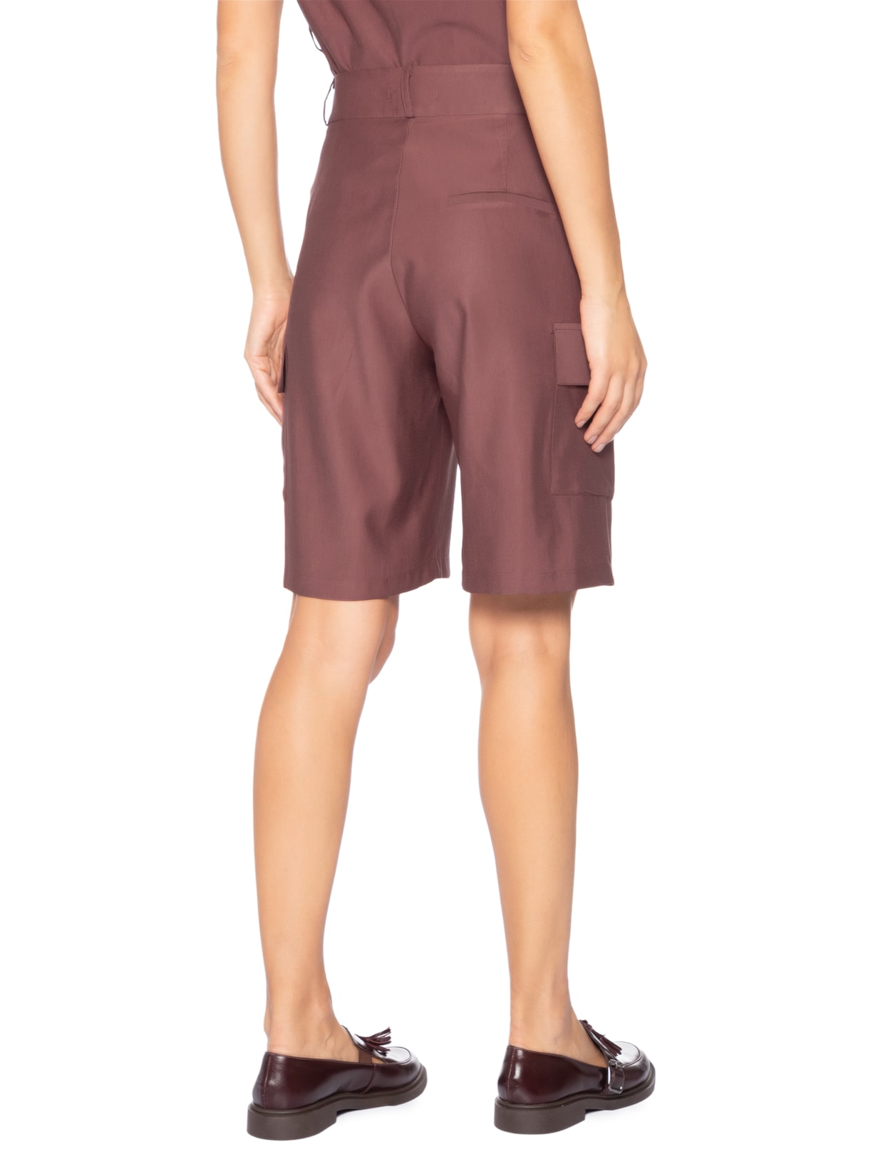 Bermuda Feminina Com Bolsos Laterais Vermelho '2Essential