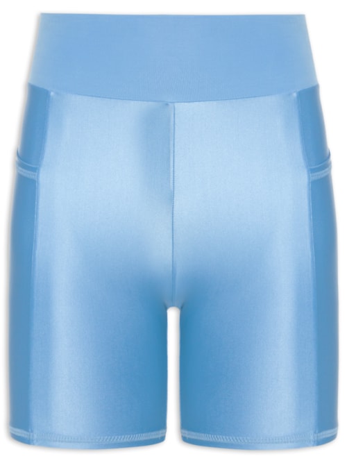 Bermuda Feminina Com Cós Anatômico Basic Colors - Azul