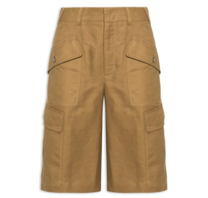 Bermuda Feminina Com Linho Antique - Verde