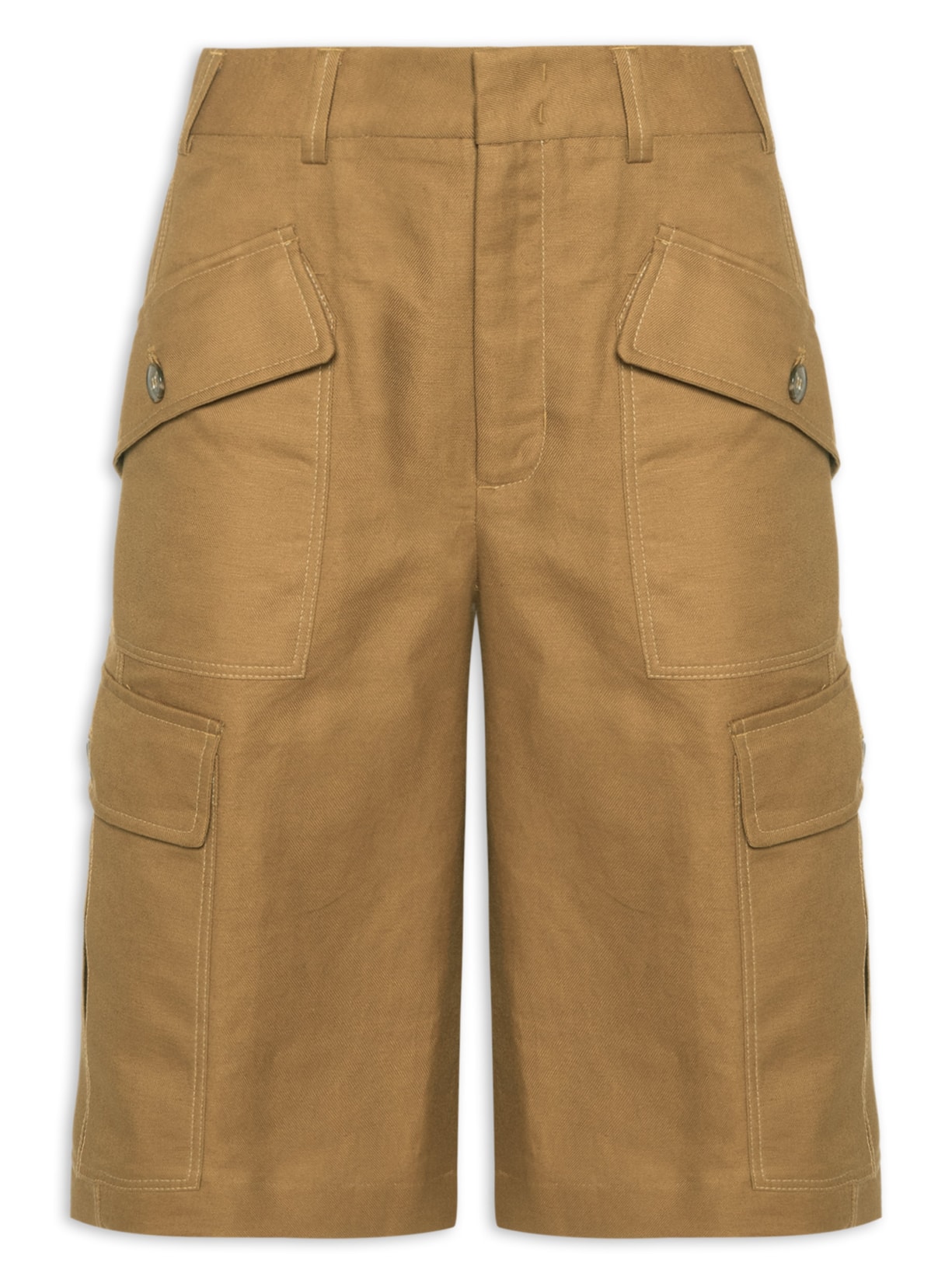 Bermuda Feminina Com Linho Antique - Verde