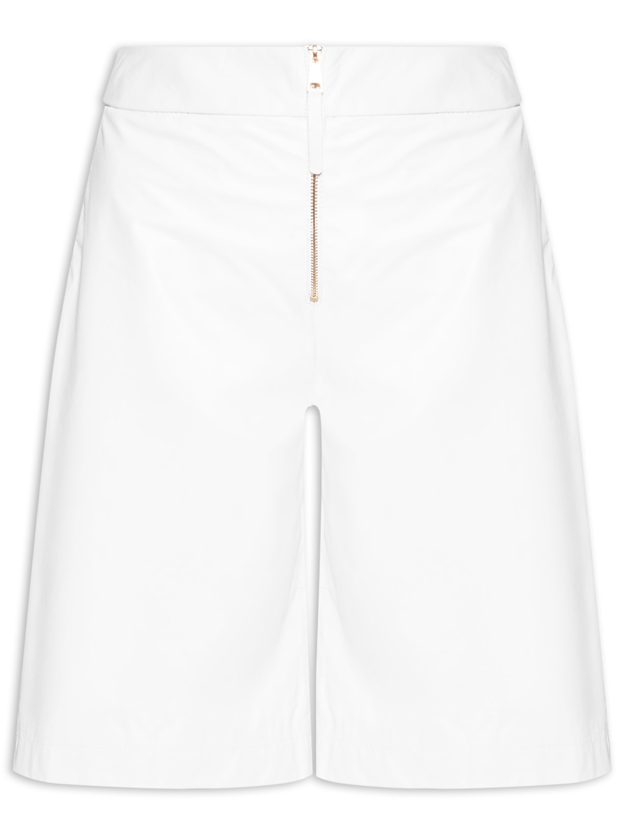 Bermuda Feminina Couro - Branco