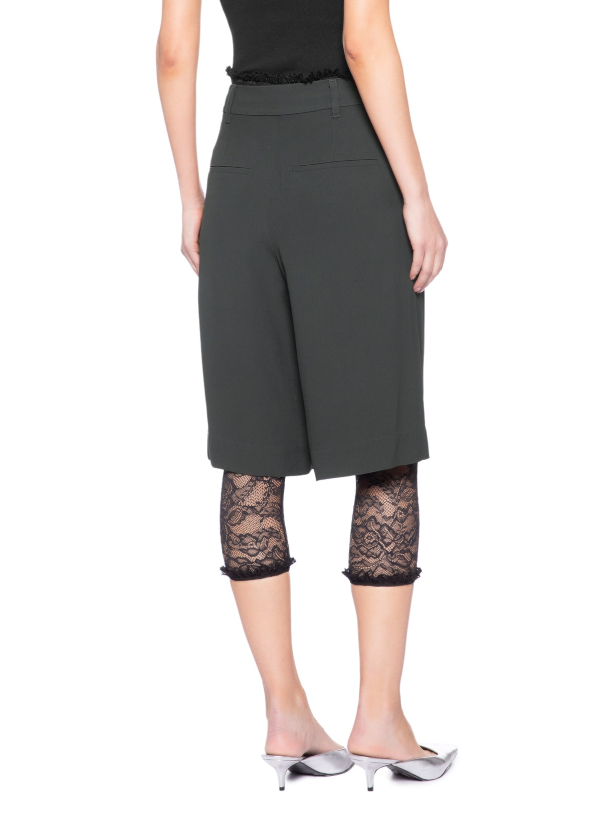 Bermuda Feminina Crepe Stacatto Zion Verde Nk