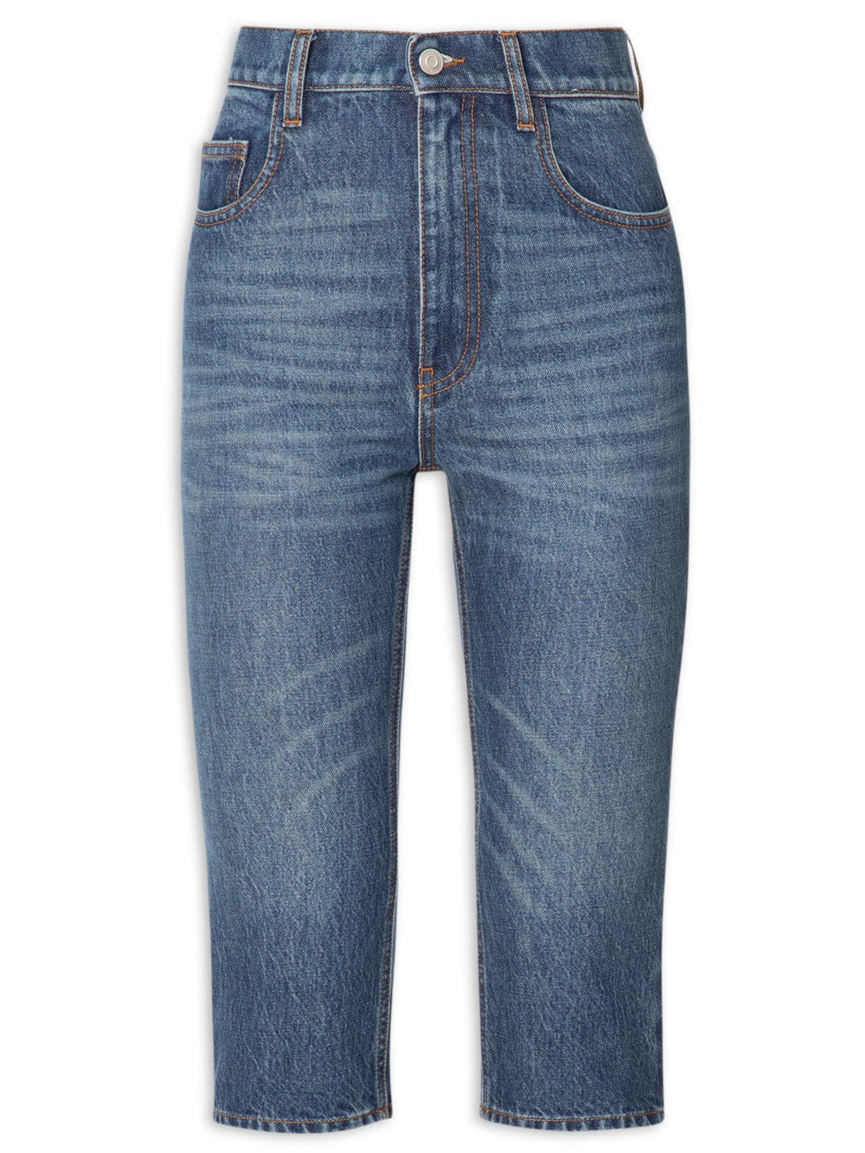 Bermuda Feminina Cropped Denim Pants - Azul