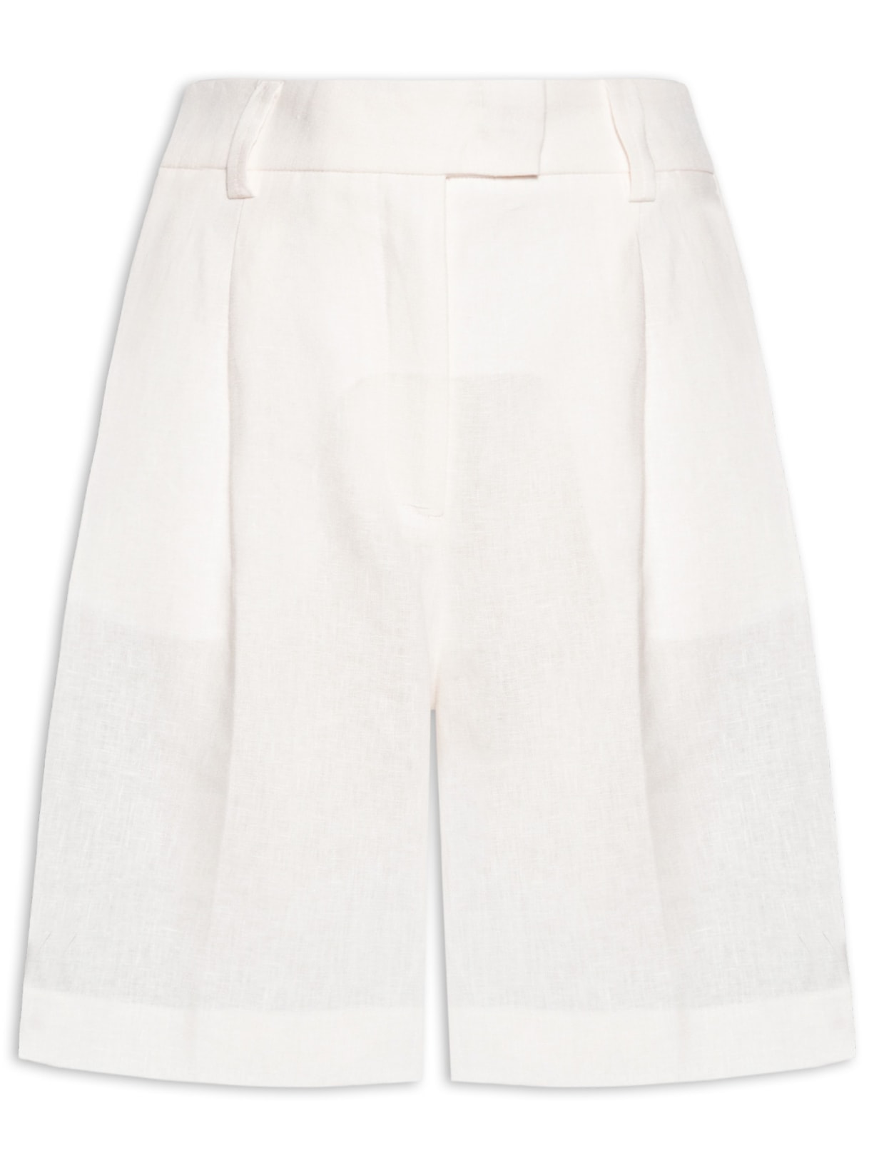 Bermuda Feminina De Linho - Branco