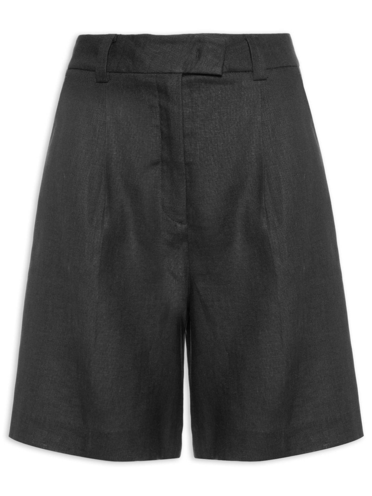 Bermuda Feminina de Linho – Preto