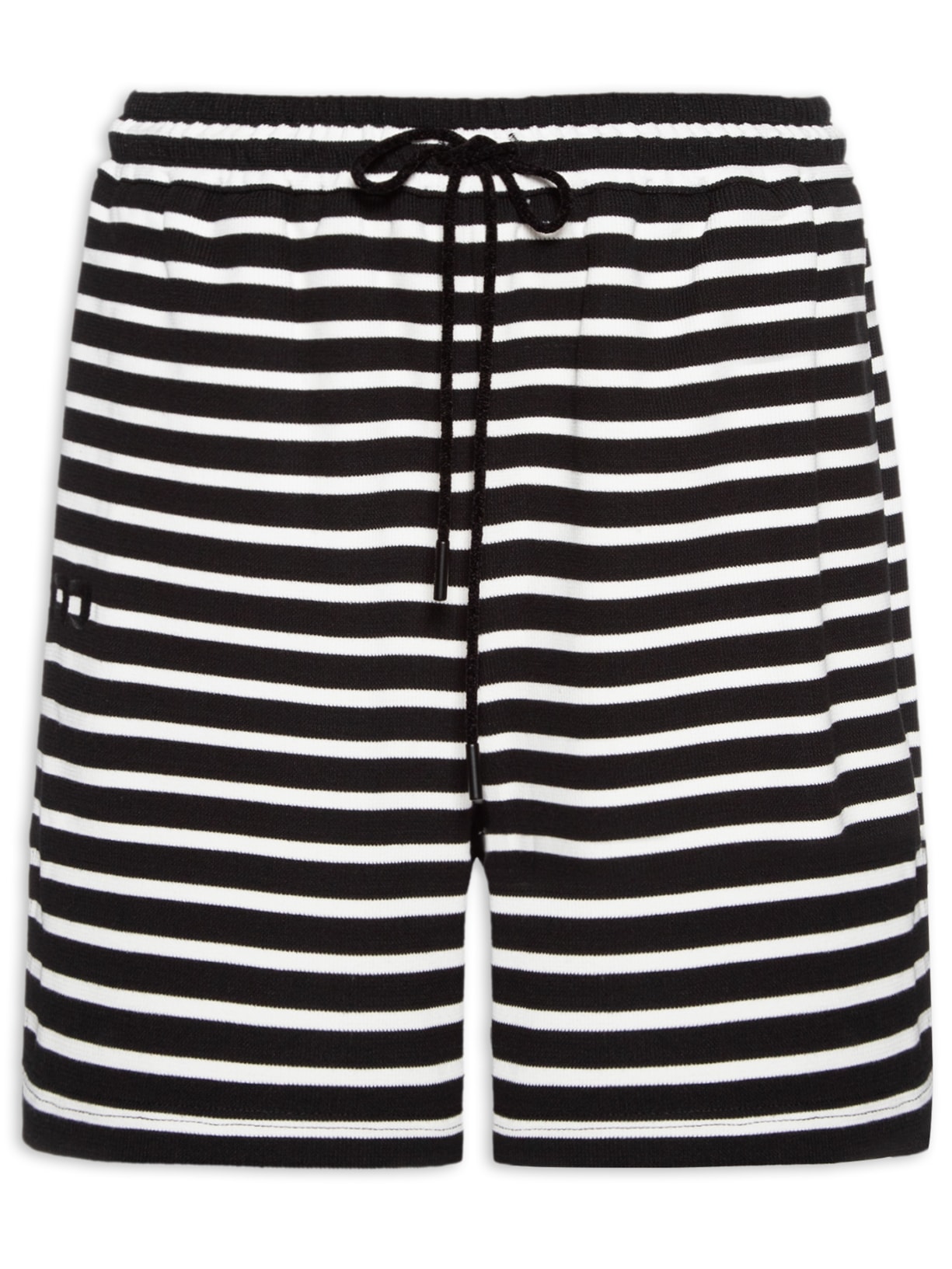 Bermuda Feminina de Moletom Logo Listrada - Preto