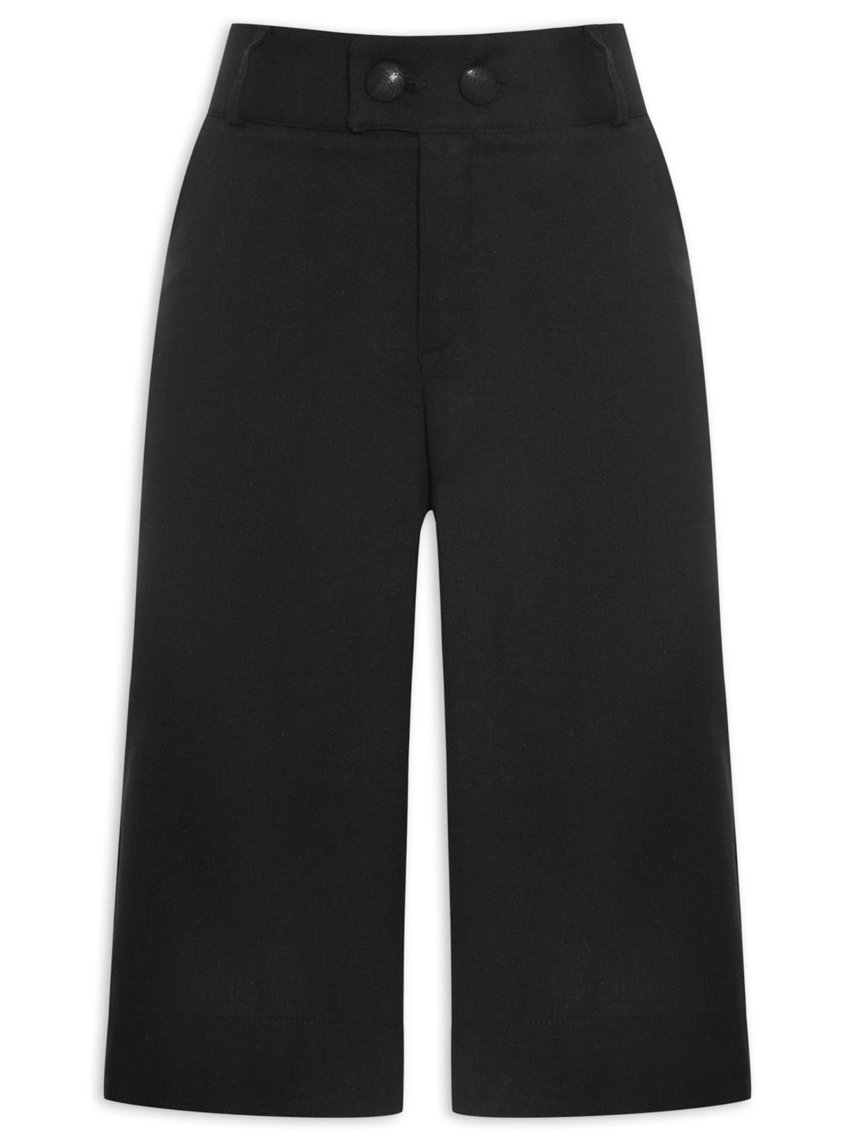 Bermuda Feminina Em Linho Misto - Preto