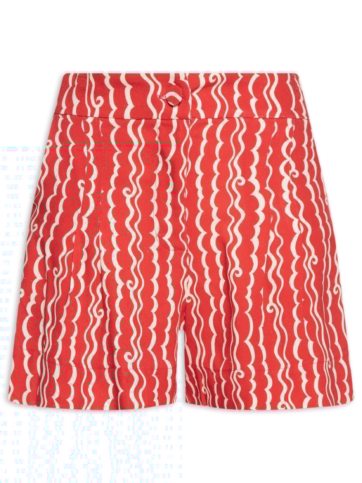 Bermuda Feminina Estampa Atlântica - Vermelho