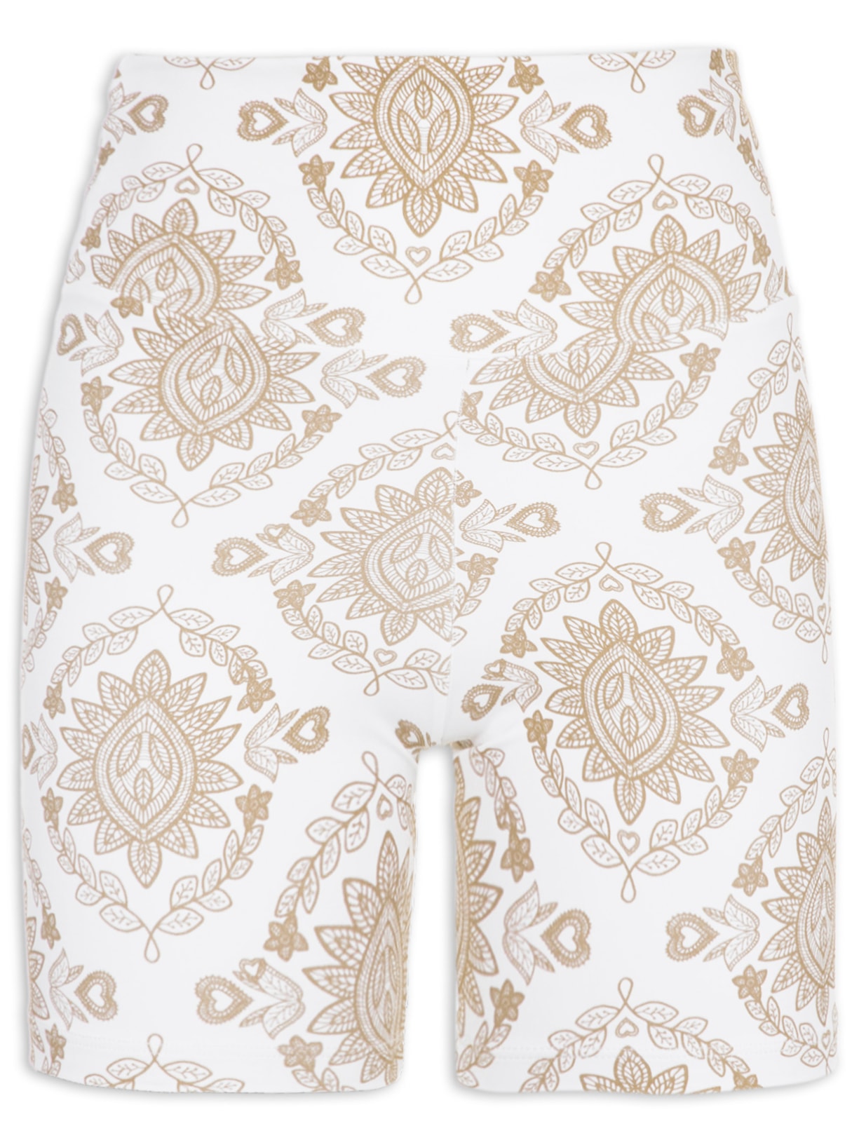Bermuda Feminina Estampada - Bege