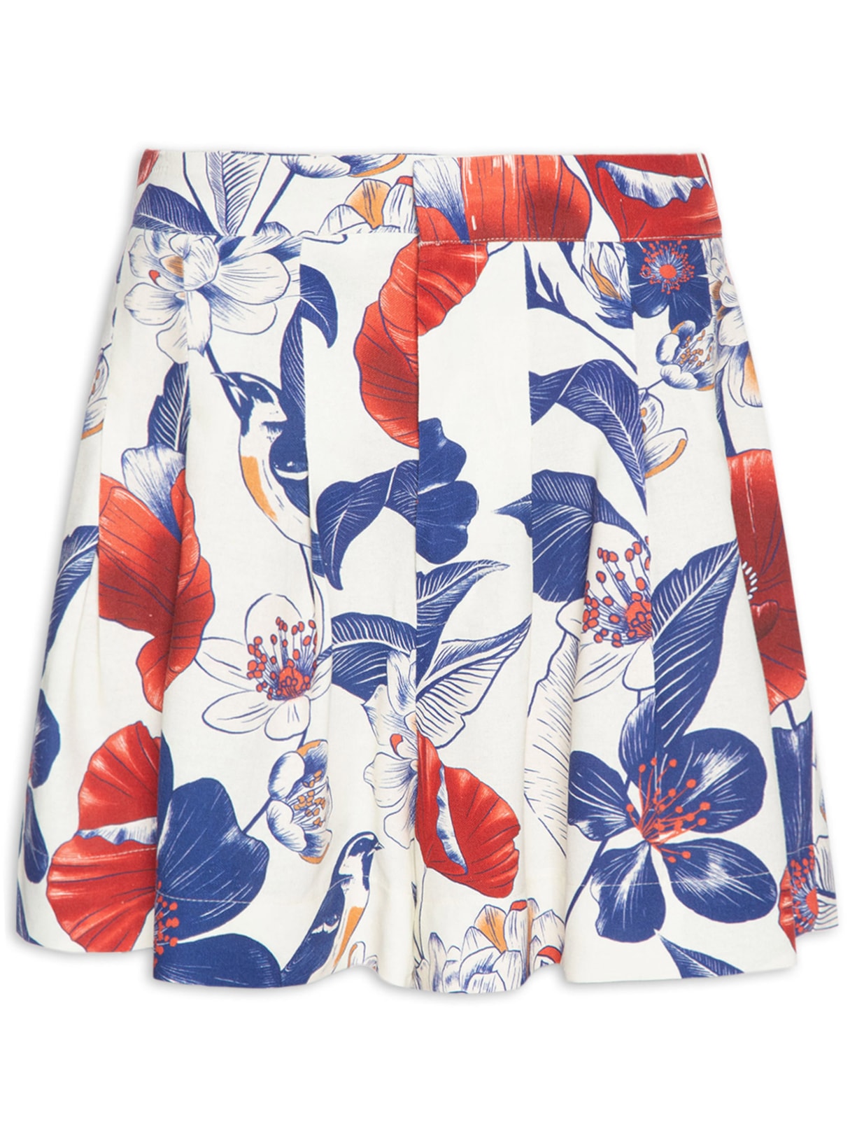 Bermuda Feminina Floral Vera Branco Farm