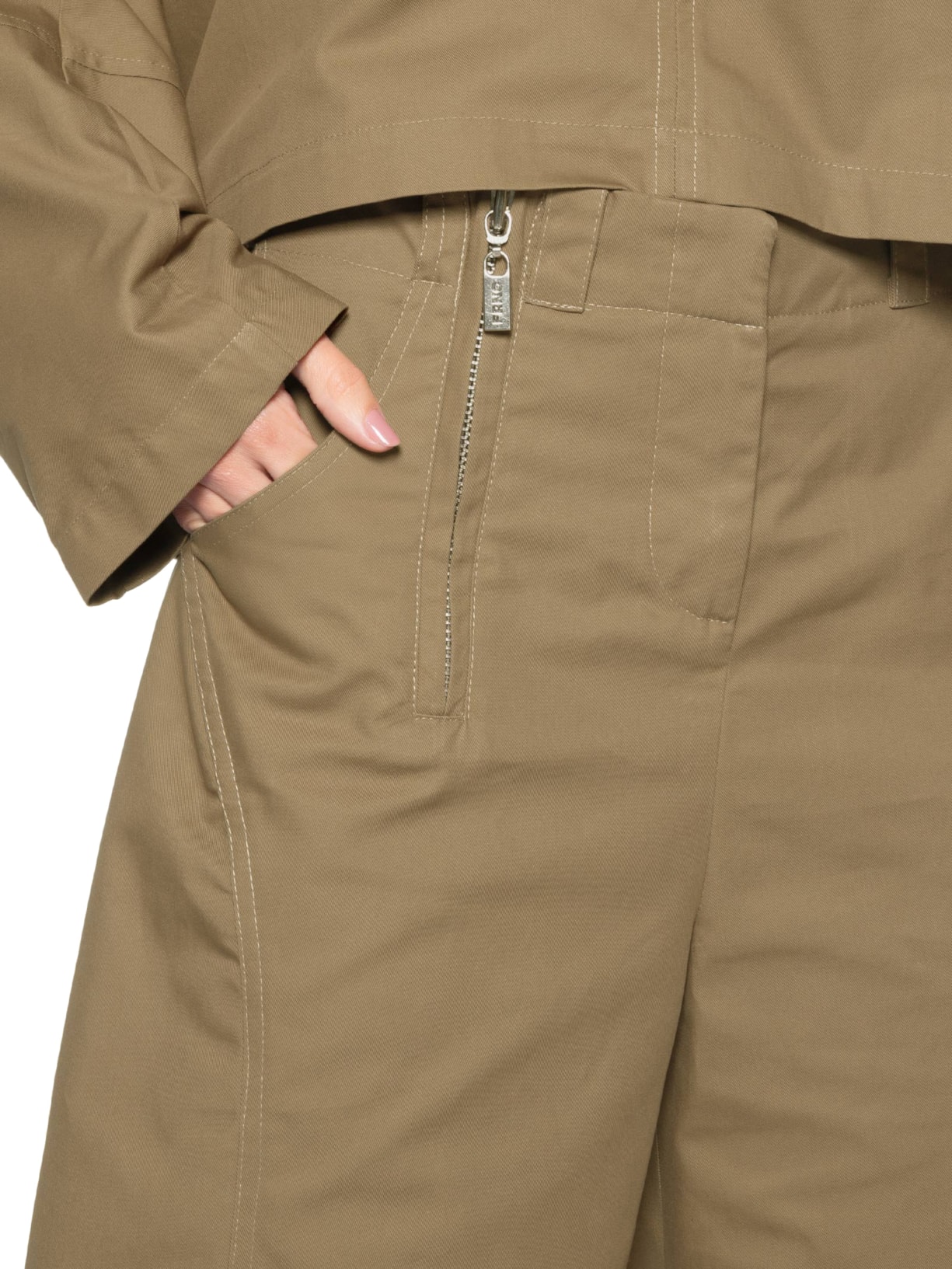 Bermuda Feminina Folded Bege Francesca