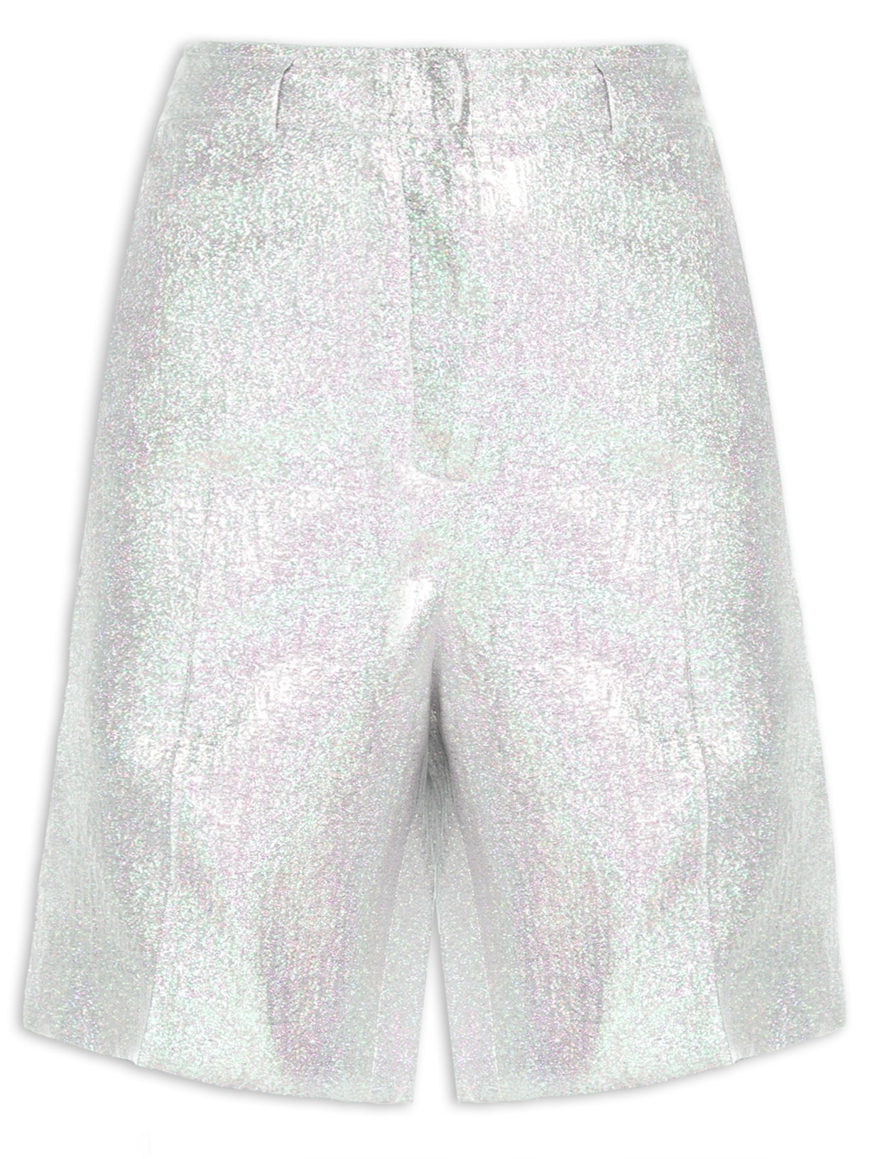 Bermuda Feminina Jacquard Prisma Julia - Prata