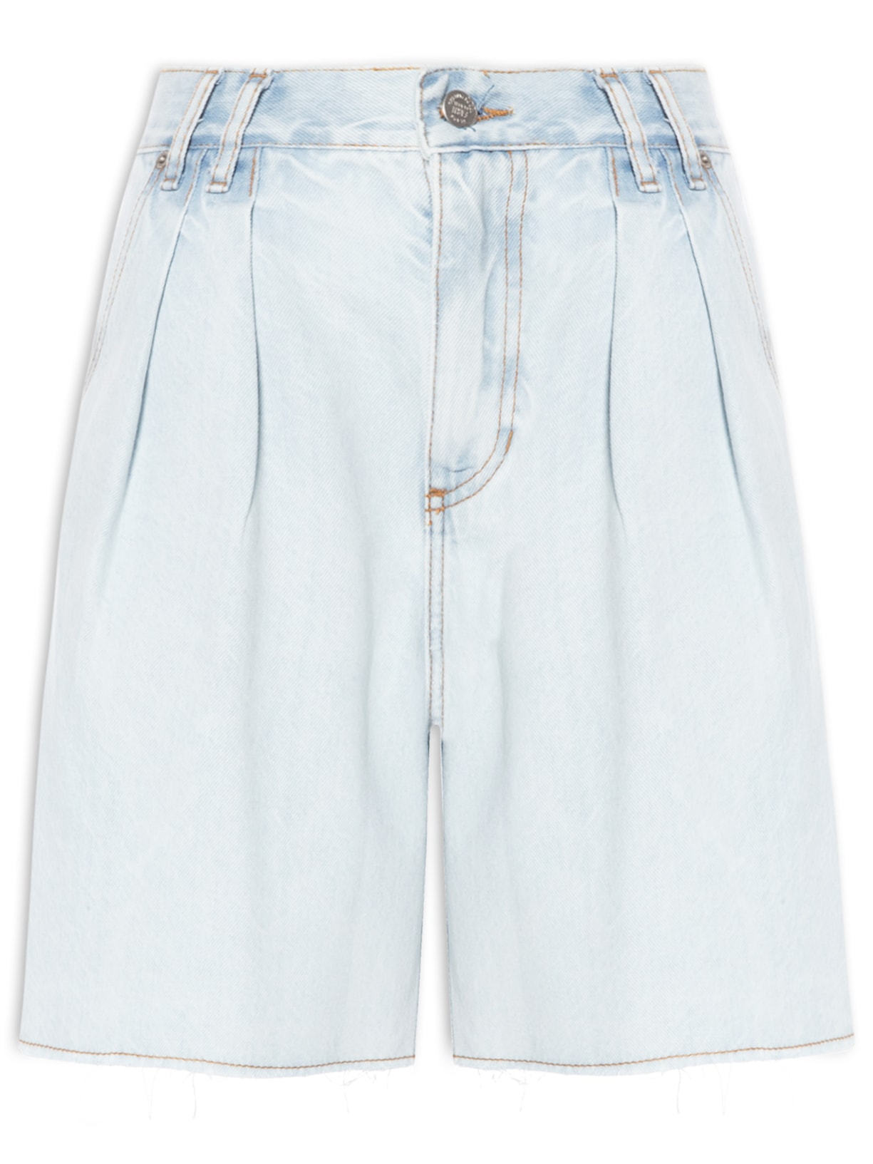 Bermuda Feminina Jeans Baggy Baixa - Azul