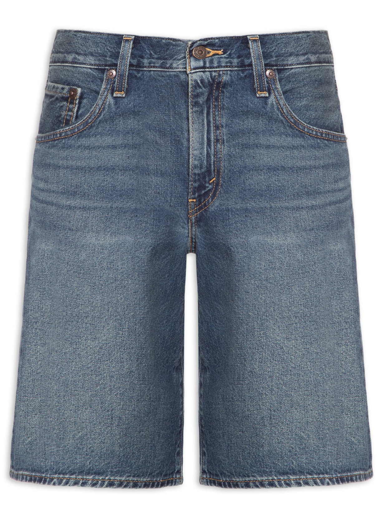 Bermuda Feminina Jeans Baggy Dad Jort - Azul