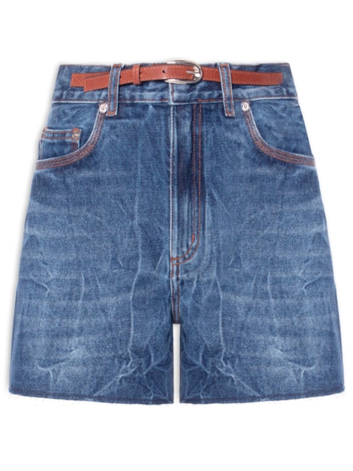 Bermuda Feminina Jeans Basic Martingale - Azul