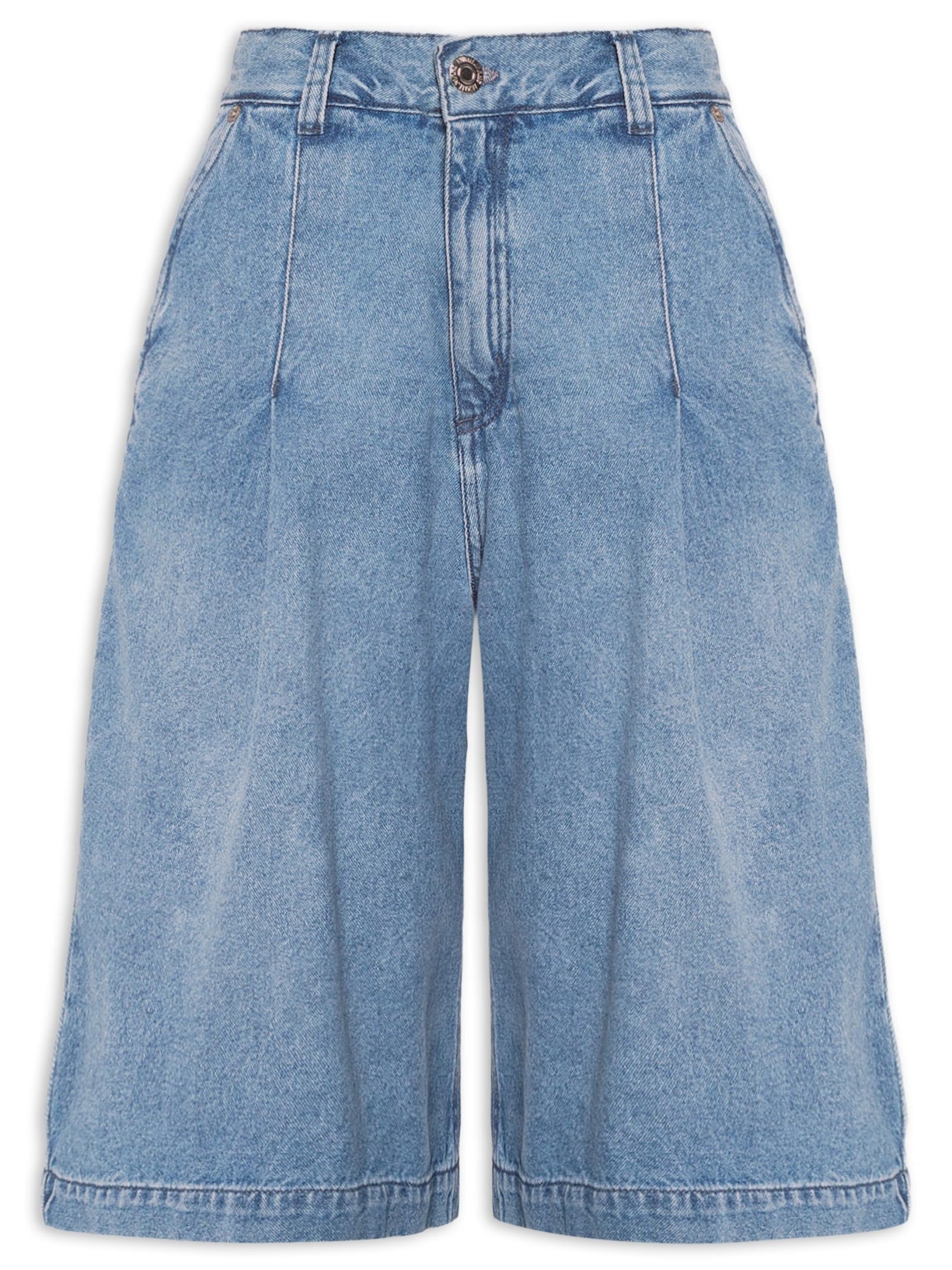 Bermuda Feminina Jeans Blue Pregas - Azul