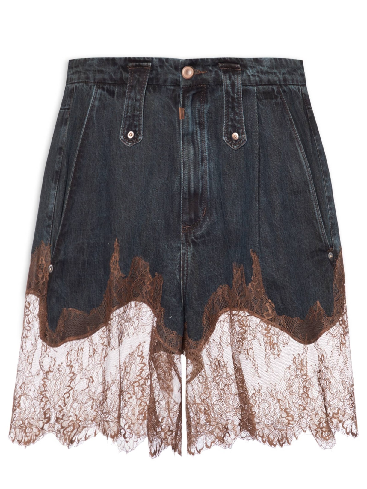 Bermuda Feminina Jeans com Renda – Azul