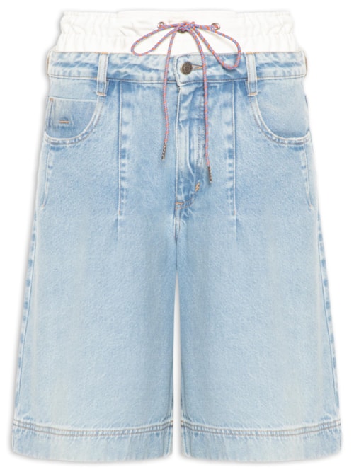 Bermuda Feminina Jeans Emery - Azul