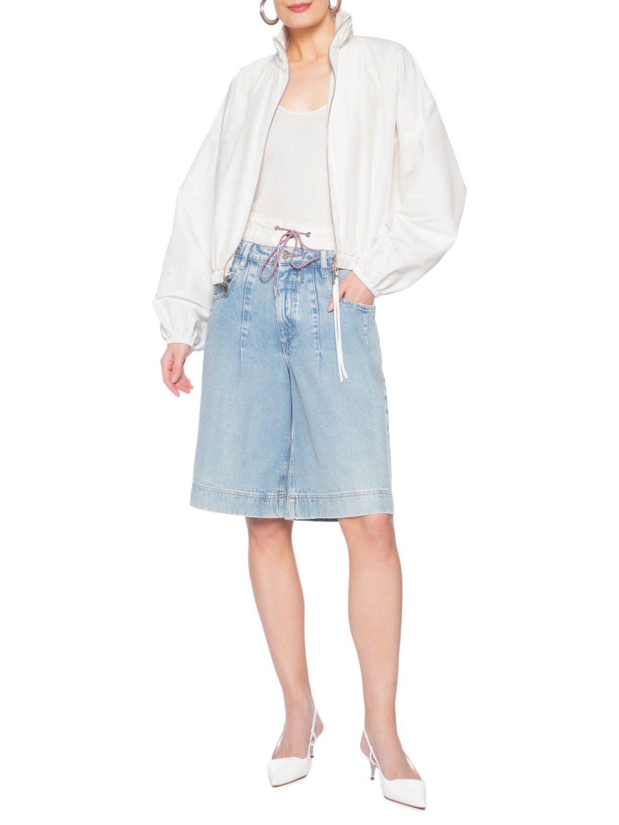 Bermuda Feminina Jeans Emery Azul Nk