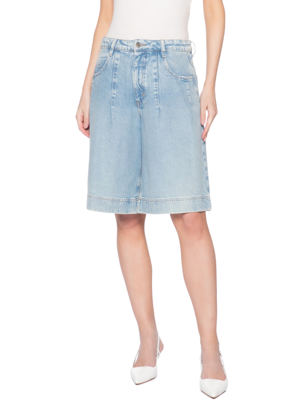 Bermuda Feminina Jeans Emery Azul Nk